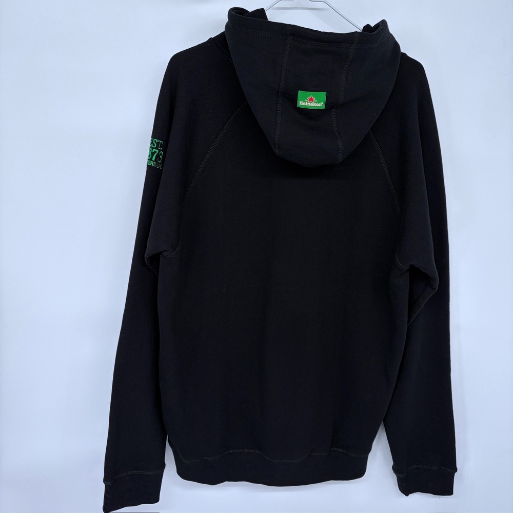 New Heineken Beer Hoodie XL Mens Black Official Merchandise Hooded Sweatshirt - Picture 5 of 10